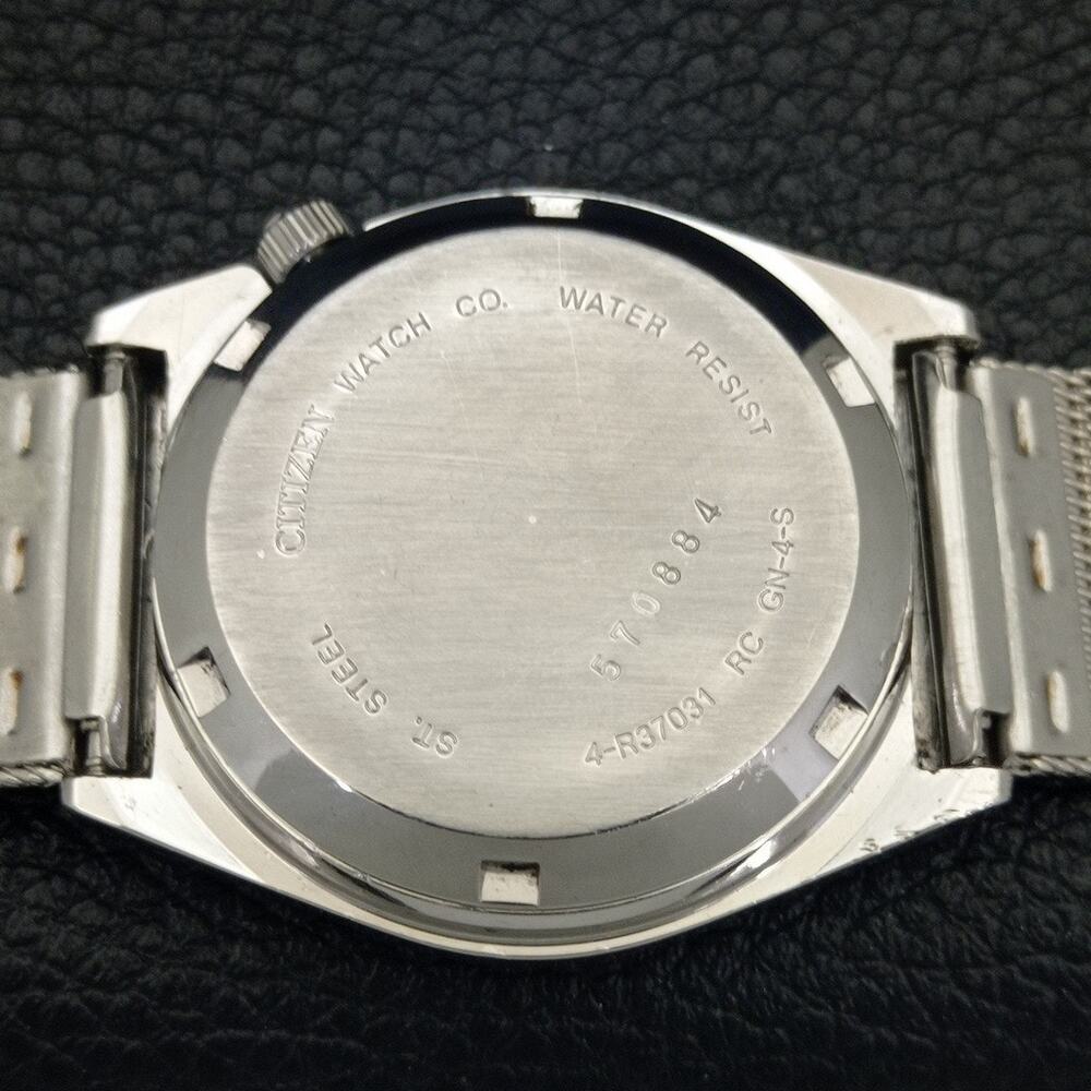 Vintage 1980 Citizen Automatic Mens Silver Watch W/daydate & Gold accents - Picture 8 of 10